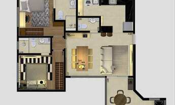 Imagem 3: Apartamento para venda possui 64 metros quadrados com 2 quartos em Carmo - Belo Horizonte