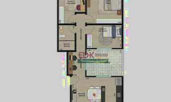 Imagem 3: Apartamento com 3 dormitórios à venda, 86 m² por R$ 318.000,00 - Jardim Coelho Neto - Guar