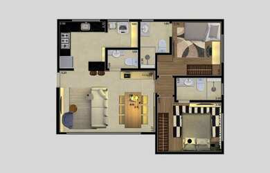 Imagem 4: Apartamento para venda possui 64 metros quadrados com 2 quartos em Carmo - Belo Horizonte