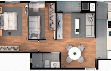 Imagem 4: APARTAMENTO com 3 dormitórios à venda por R$ 365.000,00 no bairro Santa Cândida - CURITIBA