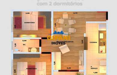 Imagem 2: Ótimo Apartamento 02 Dormitórios Construção Nova em Bairro Cruzeiro Do Sul