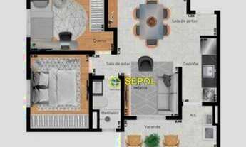 Imagem 2: Apartamento com 2 dormitórios à venda, 50 m² por R$ 344.000,00 - Chácara Belenzinho - São