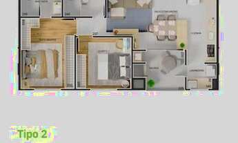 Imagem 3: Apartamento para Venda em Ponta Grossa, Jardim Carvalho, 2 dormitórios, 1 suíte, 2 banheir