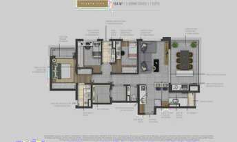 Imagem 3: Apartamento de 104 metros, com 3 dormitórios, 1 suíte e 1 vaga a 300 metros do Metrô VIla