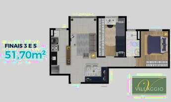 Imagem 4: Apartamento com 2 dormitórios à venda, 51 m² por R$ 205.000,00 - Jardim Marajó - São José