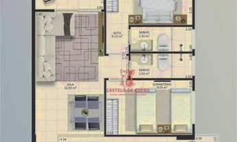 Imagem 4: Apartamento com 2 dormitórios à venda, 63 m² por R$ 380.000,00 - Aviação - Praia Grande/SP