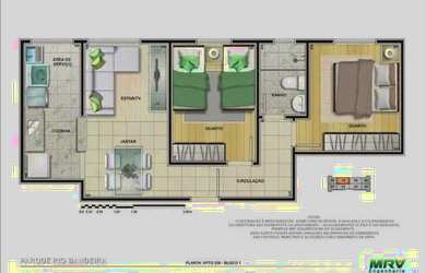 Imagem 5: Apartamento com 2 dormitórios à venda, 49 m² por R$ 180.000,00 - Rios di Itália - São José