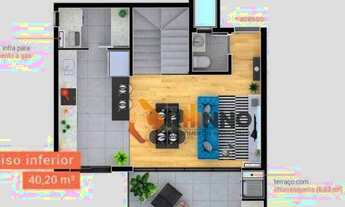 Imagem 3: Apartamento Duplex com 2 dormitórios à venda, 88 m² por R$ 849.900,00 - Boa Vista - Curiti