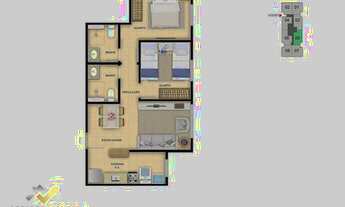 Imagem 2: Apartamento com 2 dormitórios à venda, 52 m² por R$ 340.000 - Utinga - Santo André/SP