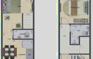 Imagem 2: Sobrado com 2 dormitórios à venda, 57 m² por R$ 182.000,00 - Jardim Trevo - Praia Grande/S