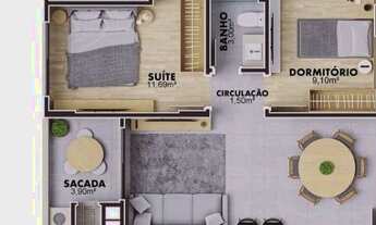 Imagem 3: 5º andar. Apart. 2 dorm. suíte, 2 elev. churrasq. na sacada,vg livre e coberta - AP827