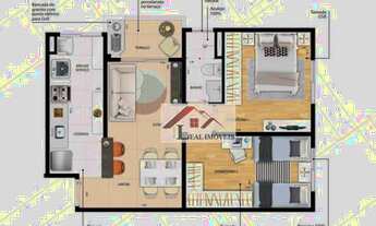 Imagem 2: Apartamento com 2 dormitórios à venda, 55 m² por R$ 354.985,57 - Vila Baeta Neves - São Be