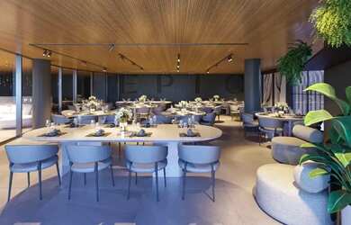 Imagem 7: Apartamento PÉ NA AREIA, na orla de Cabo Branco, tendo 3 pavimentos de área de lazer