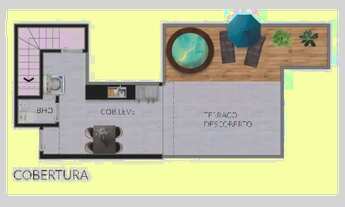 Imagem 6: Cobertura para venda possui 94 metros quadrados com 2 quartos