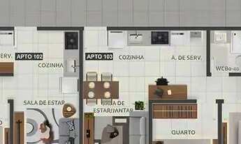 Imagem 6: Apartamento com 55,04m² de 02 quartos em Intermares