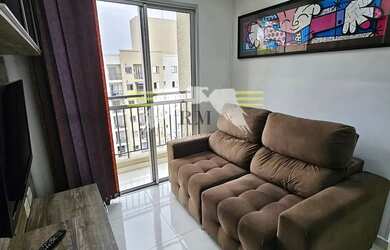 Imagem 3: LINDO APARTAMENTO MOBILIADO PARA LOCAÇÃO - 48m² - 2 DOR+SALA COM SACADA+COZ+WC+VAGA - ÓTIM