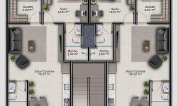 Imagem 4: Apartamento com 2 dormitórios à venda, 67 m² por R$ 424.000,00 - Gravatá - Navegantes/SC