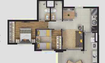 Imagem 7: Skyline Jockey apartamento 66m² 2 dormitórios 1 suite 1 vaga e depósito