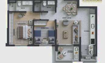 Imagem 5: Apartamento com 2 dormitórios à venda, 79 m² por R$ 655.100,00 - Planeta Square Garden - S