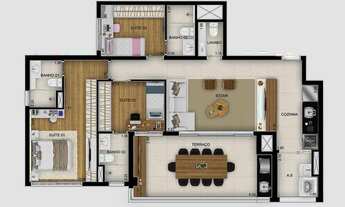 Imagem 4: Apartamento 110m2, 3 suítes, 2 vagas demarcadas no Alto da Boa Vista