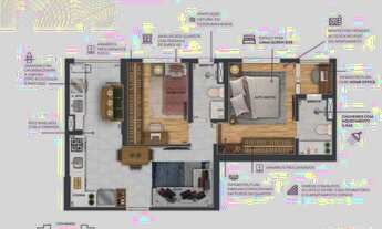 Imagem 4: Apartamento com 3 dormitórios à venda, 76 m² por R$ 587.000,00 - Jardim Satélite - São Jos