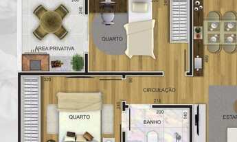 Imagem 2: Apartamento com área privativa à venda, 2 quartos, 1 vaga, Jaraguá - Belo Horizonte/MG