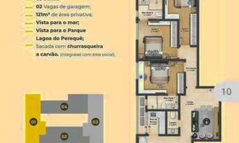 Imagem 7: Apartamento com 3 dormitórios à venda, 122 m² por R$ 1.050.000,00 - Alto Perequê - Porto B