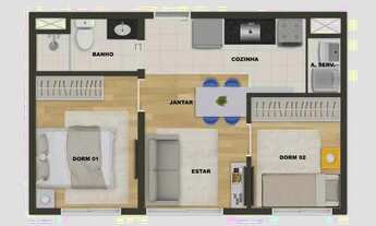 Imagem: Apto Alugar Brasilândia 2 Quartos Piscina
