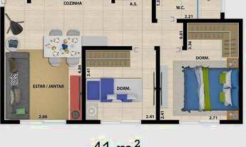 Imagem 3: Apartamento em construção com 2 dormitórios à venda, 40 m² por R$ 171.000 - Vila Londrina