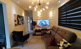 Imagem 2: Apartamento com 3 dormitórios à venda, 97 m² por R$ 599.000 - Pompéia - Santos/SP