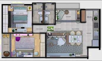 Imagem 4: Apartamento à venda, 2 quartos, 1 suíte, 2 vagas, Santa Efigênia - Belo Horizonte/MG