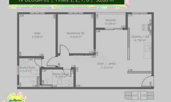 Imagem 3: Apartamento em lançamento com 2 dormitórios à venda, 54 m² por R$ 204.000 - Jardim Cherves