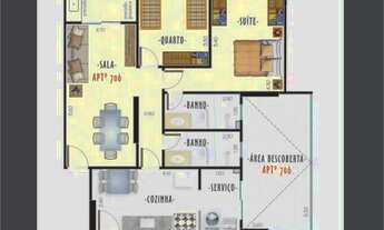 Imagem 4: Apartamento 02 quartos com área externa, elevador e garagem. São Mateus - Juiz de Fora