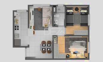 Imagem 4: Apartamento com 2 dormitórios à venda, 47 m² por R$ 197.200,00 - Nossa Senhora das Graças