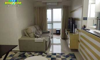 Imagem 4: Mobiliado e pronto para morar 1 dormitório, sacada gourmet, frente mar localizado no Marac