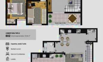 Imagem 7: Cobertura com 3 quartos à venda, 147 m² por R$ 693.000 - Santa Catarina - Juiz de Fora/MG