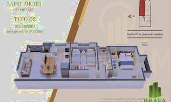 Imagem 7: Apartamento com 2 dormitórios à venda, 50 m² por R$ 192.000,00 - Nova Palhoça - Palhoça/SC