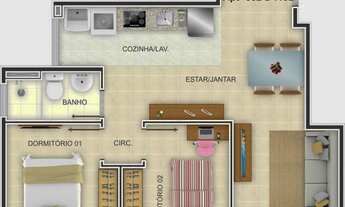 Imagem 4: Apartamento à venda, 51 m² por R$ 229.970,00 - Centro/ Guarani - Novo Hamburgo/RS