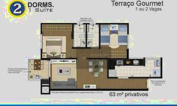 Imagem 6: Apartamento com 2 dormitórios à venda, 63 m² por R$ 471.000,00 - Campestre - Santo André/S