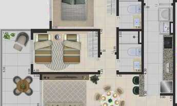 Imagem 2: Apto de 2 Dorm c/ 1 SUÍTE, LAZER COMPLETO. 81 m² de área útil. Bairro: Aviação