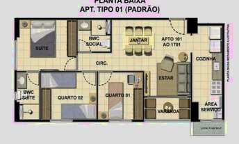 Imagem 7: AG Apartamento de 58m² com 2 quartos na Encruzilhada - Recife - PE