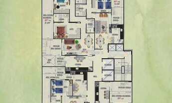 Imagem: Apartamento Garden com 2 quartos sendo 1