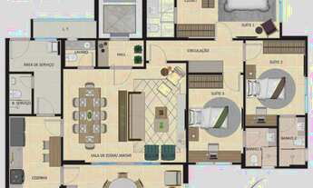 Imagem 2: Apartamento com 3 dormitórios à venda, 155 m² por R$ 1.100.000,00 - Setor Bueno - Goiânia