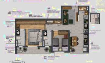 Imagem 7: Apartamento com 3 dormitórios à venda, 76 m² por R$ 587.000,00 - Jardim Satélite - São Jos