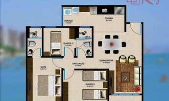 Imagem 5: Lindos Aptos. p/ venda/locação, 03 dorms , 77,78 m², proximo ao Shopping- Eusébio/CE