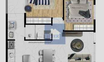 Imagem 2: Apartamento com 2 dormitórios à venda, 37 m² por R$ 270.000 - Vila Isolina Mazzei - São Pa