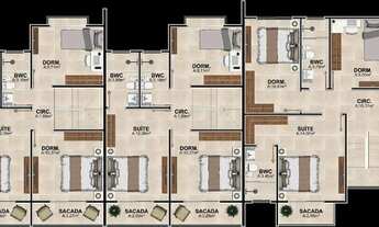 Imagem 3: Sobrado para venda 3 quartos com suíte e hidromassagem externa. - SO748