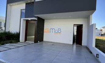 Imagem: Casa linear com home-office e quintal à