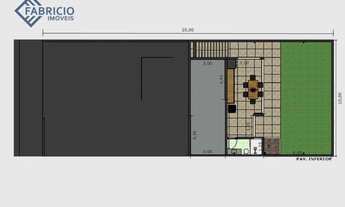 Imagem 4: Terreno à venda, 250 m² com projeto aprovado de casa de 163,10m²