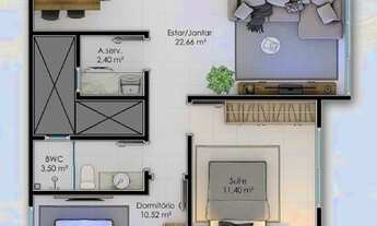 Imagem 2: Apartamento 2 dorm com suíte, 73m², Ingleses-SC